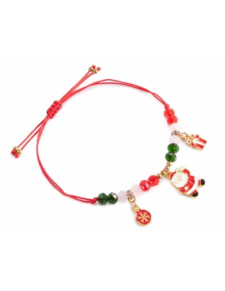 Bracciale natalizio con perline e charm smaltati - 6 varianti 🎄💫