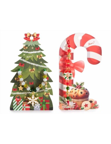 Bracciale natalizio con perline e charm smaltati - 6 varianti 🎄💫