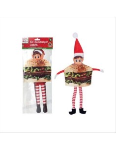Costume Elfo Hamburger 76348 🍔🎅 Travestimento natalizio spassoso