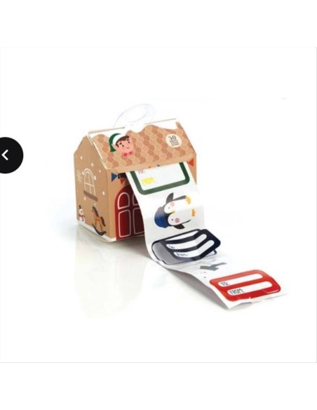 Casetta con Stickers Chiudipacco Natalizi 60pz 🎁🎄 Adesivi e confezio Casetta con Stickers Chiudipacco Natalizi 60pz 🎁🎄 Adesivi e confezio