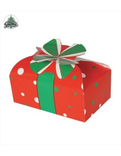 Scatolina di natale rossa con fiocchetto