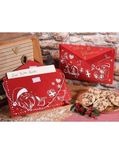 Porta lettere di Babbo Natale in panno con chiusura in velcro 🎅📨 2