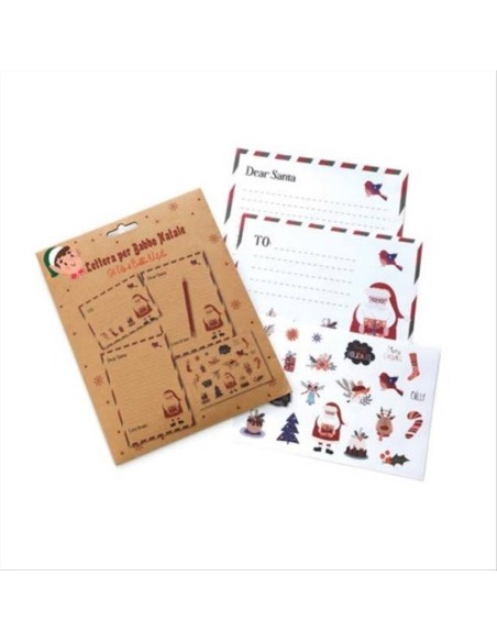 Kit Lettera per Babbo Natale 5pz 21x15cm 🎄✉️ Scrivi la tua magia nata