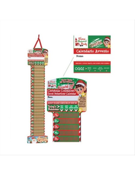 Calendario dell’Avvento Elfo Monello H52cm 🎄🧝‍♂️ Dolci sorprese nata