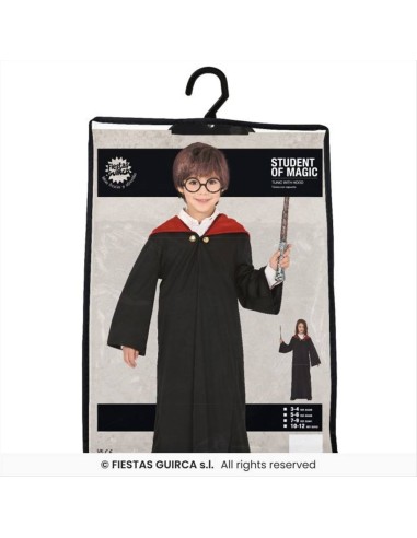 Costume da Mago Unisex Bambini - Taglie 3-12 Anni Stile Harry Potter