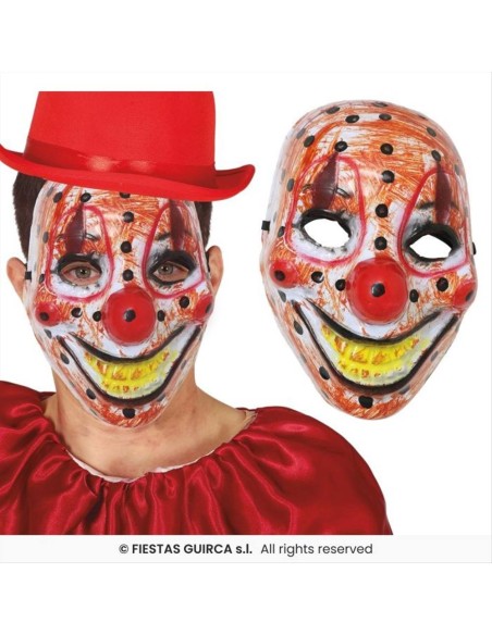 Maschera Clown Horror in PVC - Travestimento Halloween Adulti 🎭🤡