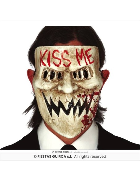 Maschera Assassino Horror Kiss Me in PVC - Halloween Adulti 🎭🩸