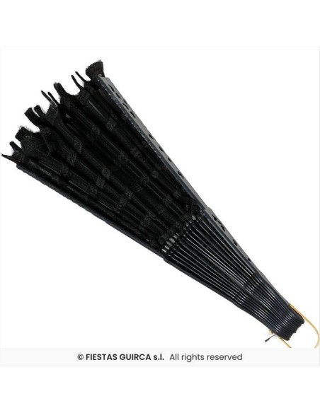Ventaglio Gotico Nero con Ragnatela Accessorio Halloween