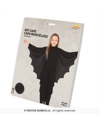 Mantello da Pipistrello per Bambina 100x88cm - Costume Halloween