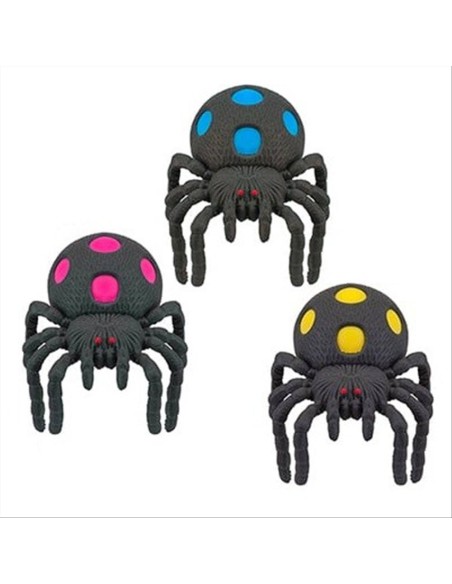 Ragno squishy nero allungabile: Scegli tra fucsia, giallo, blu! 🕷️🖤