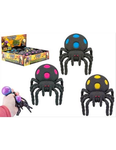 Ragno squishy nero allungabile: Scegli tra fucsia, giallo, blu! 🕷️🖤