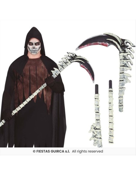 Falce d’Ossa Mietitore H150cm - Accessorio Horror Halloween 💀🪦