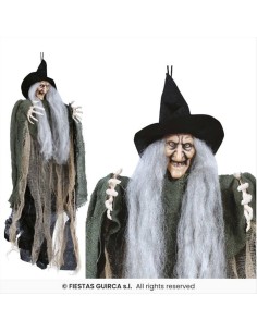 Strega H45cm – Decorazione Halloween in Metallo, Poliestere e PVC 🎃🧙