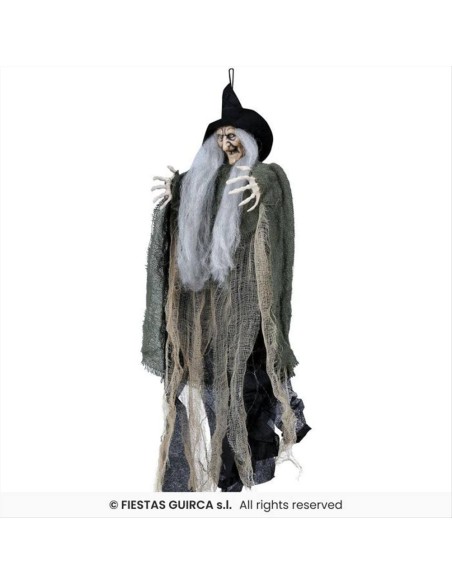 Strega H45cm – Decorazione Halloween in Metallo, Poliestere e PVC 🎃🧙