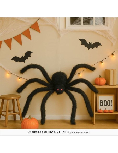 Ragno Nero Gigante 200cm - Mostruosa Decorazione Horror