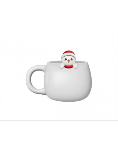 Tazza in ceramica 3D Pupazzo di Neve Natalizia