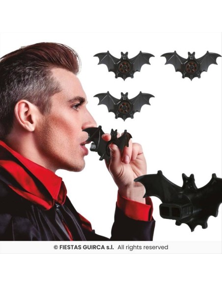 Fischietti Pipistrello 3pz - Accessorio Divertente Halloween