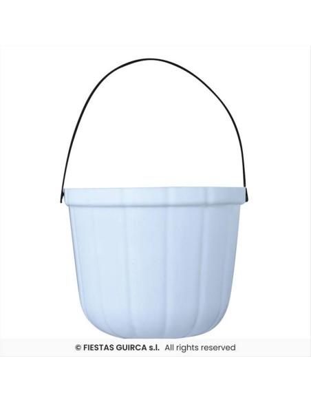 Cestino Fosforescente Teschio 20cm in PVC Luminoso