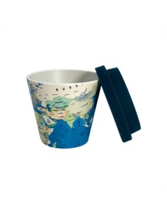 Tazzina da caffè con tappo silicone 90 ml - Blue Maps