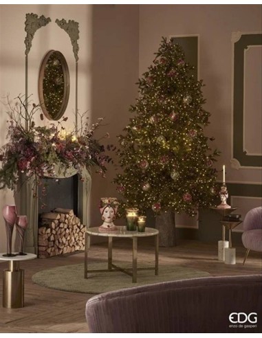 EDG Albero Pino Cristallo H210cm D124cm Albero di Natale Real Touch ✨