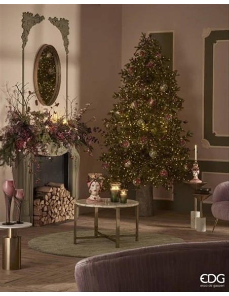 EDG Albero Pino Cristallo H210cm D124cm Albero di Natale Real Touch ✨