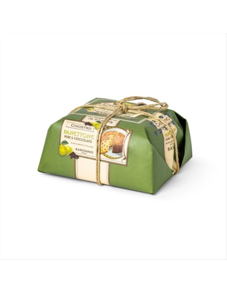Panettone Pere e Cioccolato 750g Incartato a mano - Lievitazione natur
