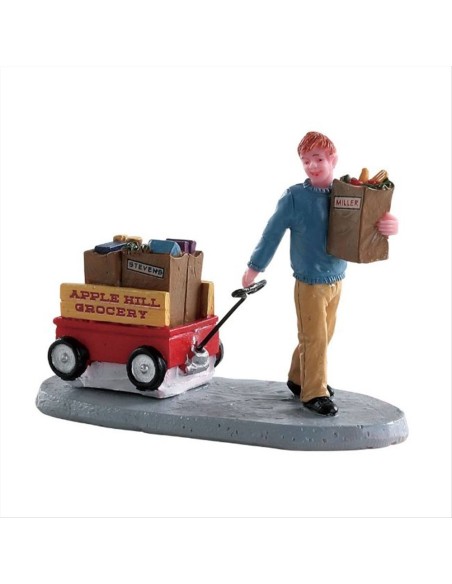 Grocery Delivery 82579 Lemax – Figurina Consegna Spesa 🛒🥦