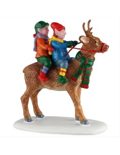 Reindeer Rides Set 3pz 52529 Lemax – Figurine Natalizie Santa’s Wonder