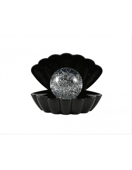 Lampada Conchiglia Glitterata Cambiacolore Nero 🐚🖤✨ Effetto acqua e 