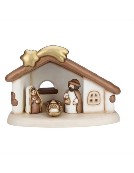 Set capanna con 3 personaggi Bianco Presepe Classico Thun S3034A83
