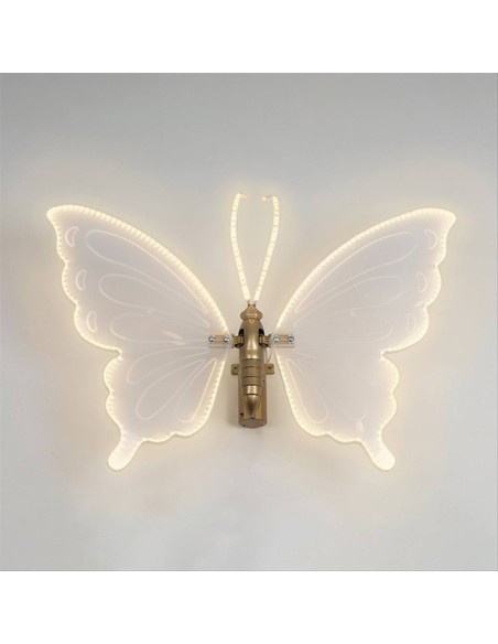Farfalla Illuminata 60cm 🦋✨ Con Motion 12V e LED Bianco Caldo - IP44