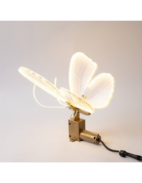 Farfalla Illuminata 40cm 🦋✨ Con Movimento e LED Bianco Caldo - IP44