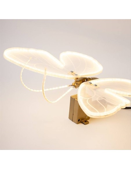Farfalla Illuminata 40cm 🦋✨ Con Movimento e LED Bianco Caldo - IP44