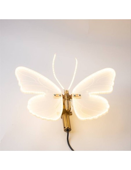Farfalla Illuminata 40cm 🦋✨ Con Movimento e LED Bianco Caldo - IP44