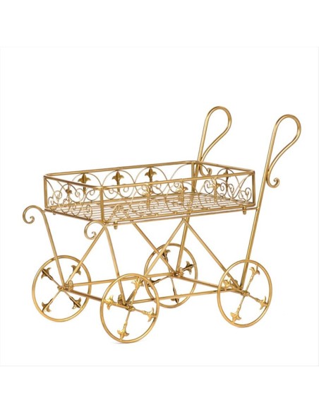 NOLEGGIO - Carrello Barocco Dorato 67cm ✨ Goodwill - Arredo Scenografi