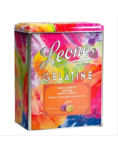 Gelatine Cubifrutta Leone 400g - Latta Grande Miste ai Gusti di Frutta