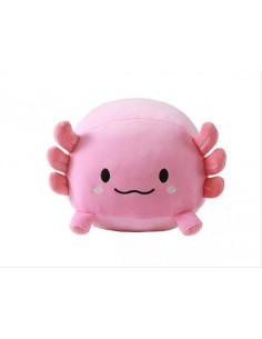 Cuscino Orizzontale Axolotl 30x33x18cm - Morbido Peluche in Poliestere