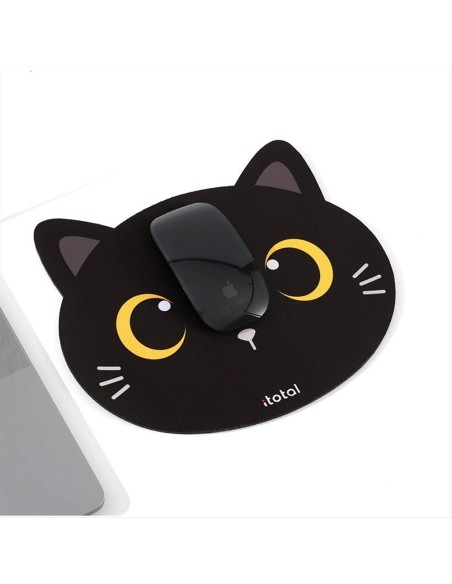 Tappetino Mouse Sagomato Gatto Nero 21,9x24,7x0,3cm