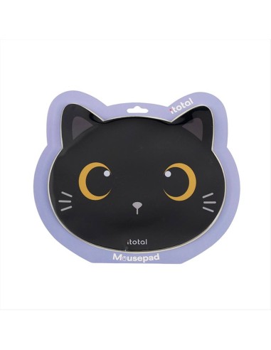 Tappetino Mouse Sagomato Gatto Nero 21,9x24,7x0,3cm