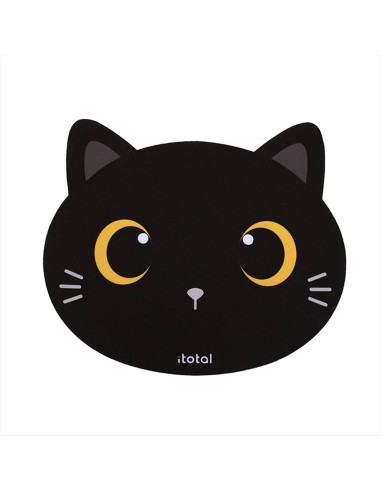 Tappetino Mouse Sagomato Gatto Nero 21,9x24,7x0,3cm