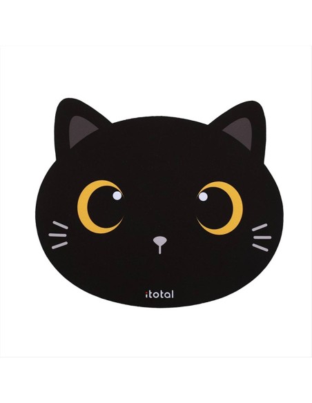 Tappetino Mouse Sagomato Gatto Nero 21,9x24,7x0,3cm