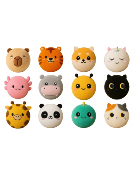 Palline Rimbalzanti Animali Kawaii 8cm - 12 Modelli (1pz)
