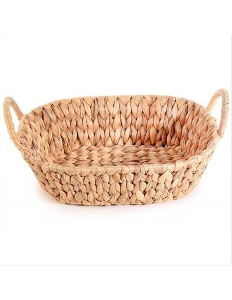 Cestino Ovale in Giacinto Intrecciato con Manici – Naturale