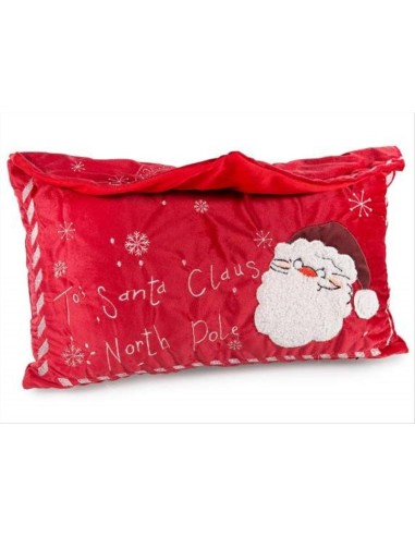 Cuscino natalizio Lettera di Babbo Natale - 50x30 cm - Sfoderabile con