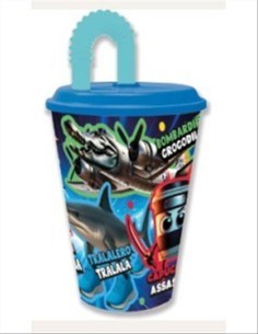 Bicchiere con Cannuccia Pieghevole 430ml Italian Brainrot - Ufficiale