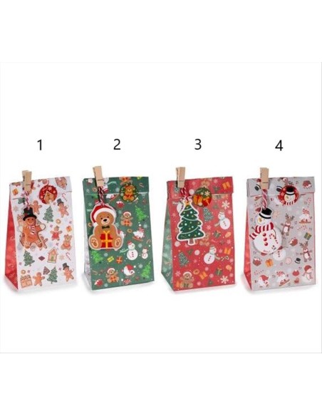 Sacchetto regalo Pupazzo di neve - 4 varianti
