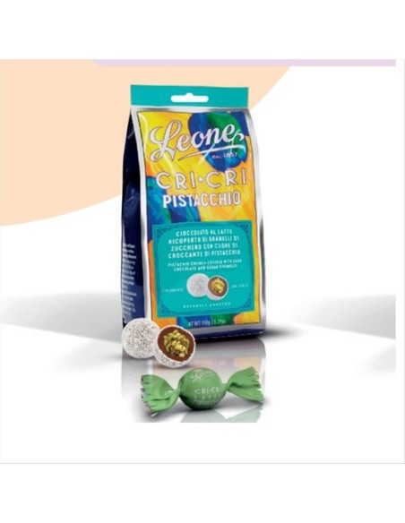 Praline al Latte con Cuore al Pistacchio Leone 150g - Croccante Dolcez