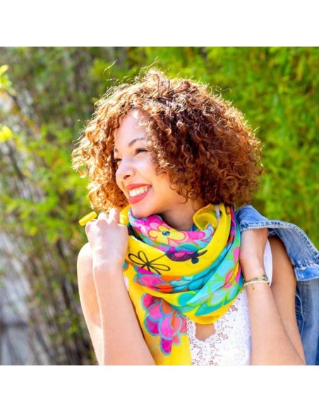 Foulard Pareo Balade DAHLIA 🌸 100x180cm – Eleganza Floreale E Moda So