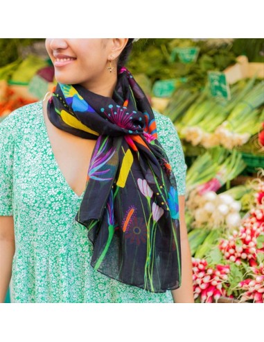 Foulard Pareo Balade JARDIN FLEURI 🌸 100x180cm – Primavera da Indossa