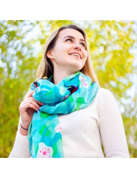 Foulard Pareo Balade BIRD 🐦 100x180cm – Moda Sostenibile e Multistyle